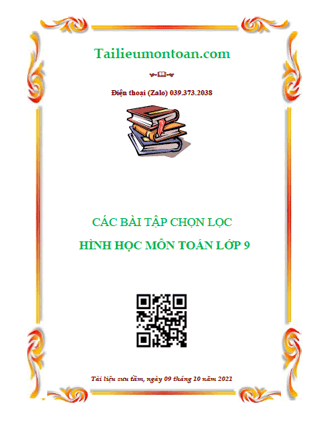 Các bài toán hình học chọn lọc Lớp 9