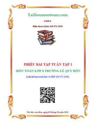 Phiếu bài tập tuần môn toán lớp 8 Lê Quý Đôn tập 1