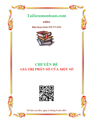 Chuyên đề giá trị phân số của một số