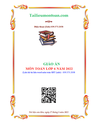 Giáo án toán 6 dạy thêm chương trình mới