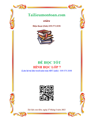 Để học tốt hình học lớp 7