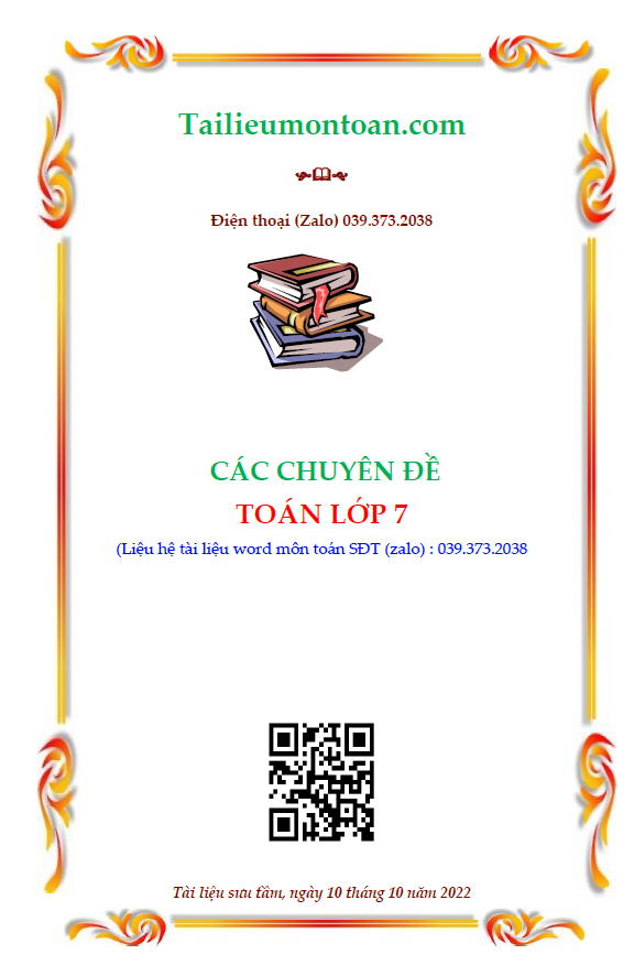 Các chuyên đề hình học toán lớp 7
