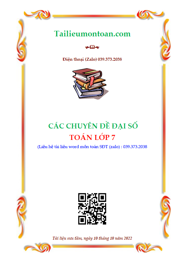 Các chuyên đề đại số lớp 7
