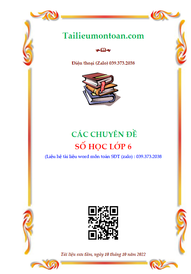 Các chuyên đề số học lớp 6