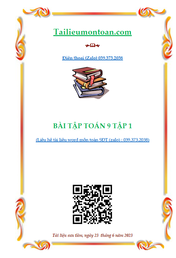 Vở bài tập toán 9 tập 1