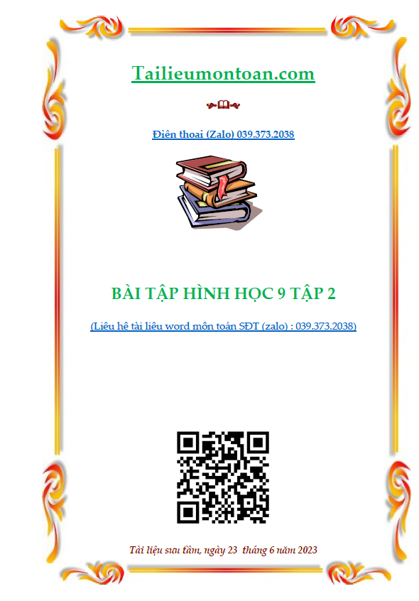 Vở bài tập hình học lớp 9
