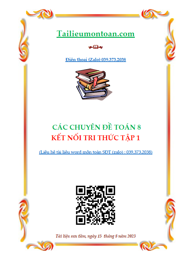 Chuyên đề toán 8 kết nối tri thức tập 1