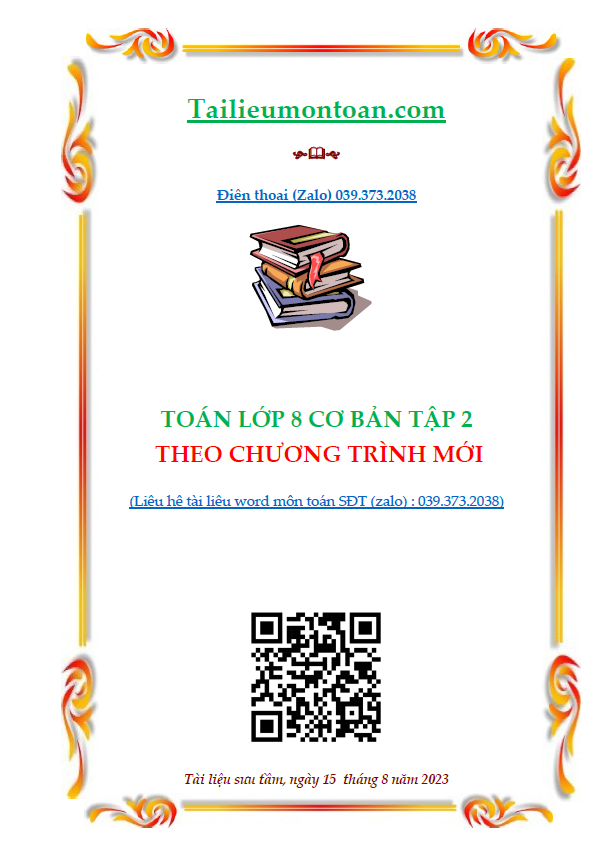 Toán lớp 8 cơ bản tập 2