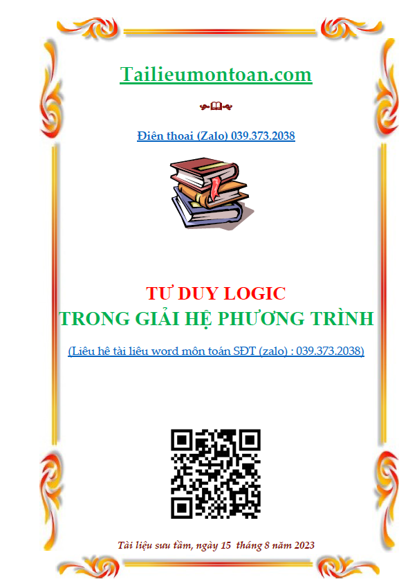 Tư duy logic trong giải hệ phương trình