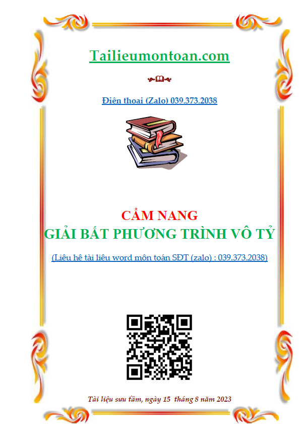 Cẩm nang giải bất phương trình vô tỷ