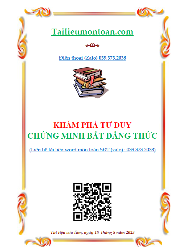 Khám phá tư duy chứng minh bất đẳng thức