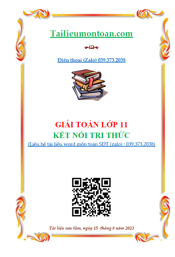 Giải toán lớp 11 kết nối tri thức