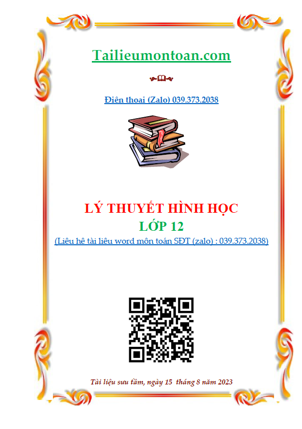Lý thuyết hình học lớp 12