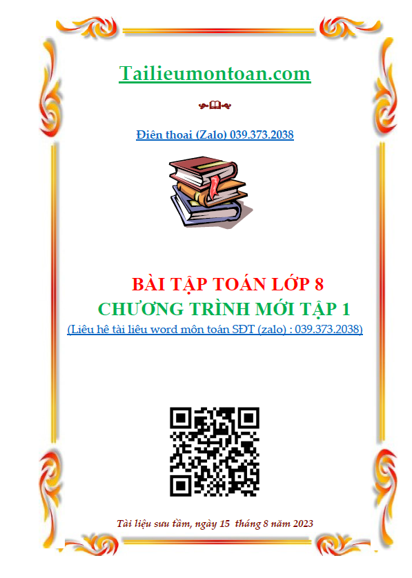 Bài tập toán 8 kết nối tri thức tập 1