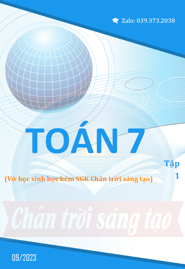 Vở bài tập môn toán lớp 7 chân trời sáng tạo tập 1