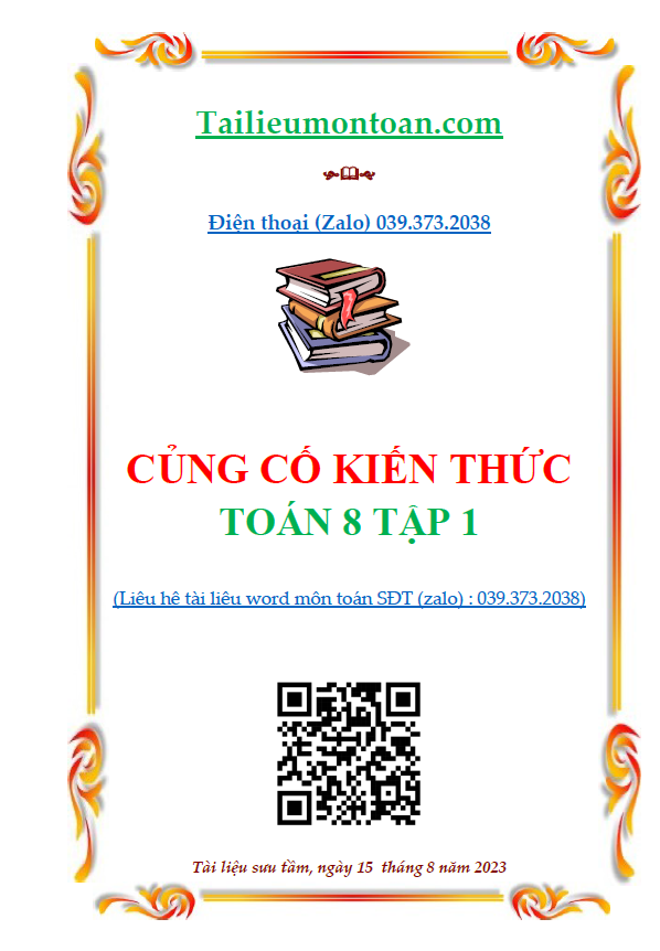 Củng cố toán lớp 8 tập 1