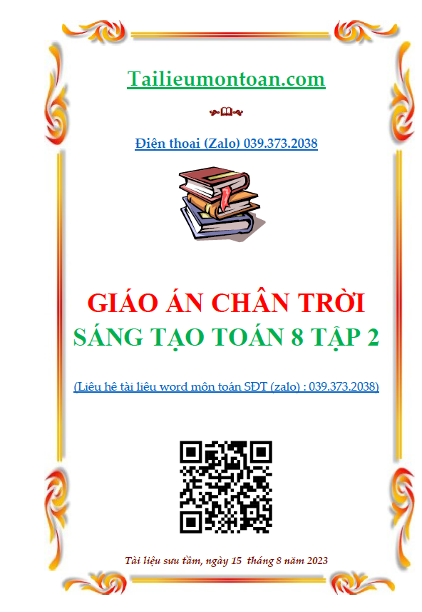 Giáo án chân trời sáng tạo lớp 8 mới kì 2