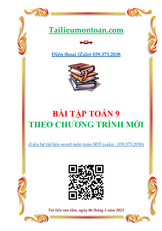 Bài tập toán 9 chương trình mới