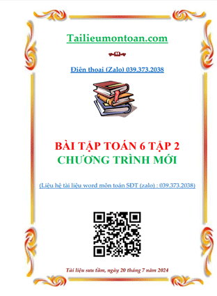Luyện Giải toán  lớp 6 tập 2 chương trình mới