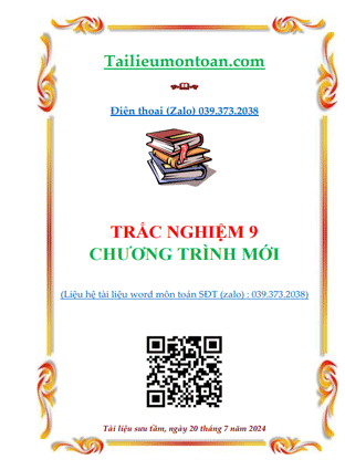 Trắc nghiệm toán 9 chương trình mới