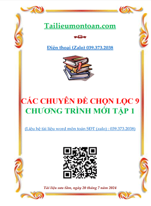 Các chuyên đề chọn lọc toán 9 tập 1