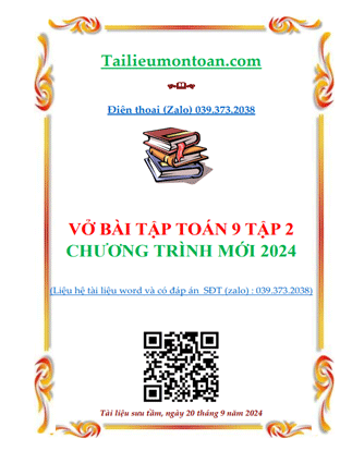 Vở bài tập toán lớp 9 tập 2 chương trình mới