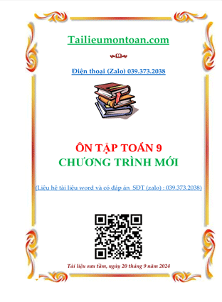 Ôn tập toán 9 chương trình mới tập 1