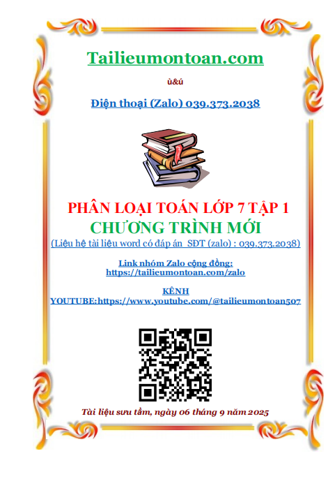Phân loại toán lớp 7 tập 1