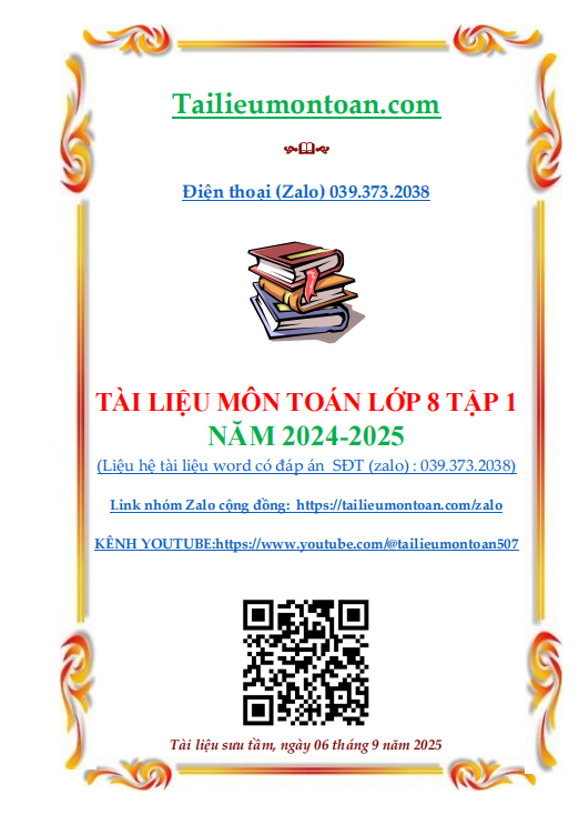 Tài liệu môn toán lớp 8 tập 1