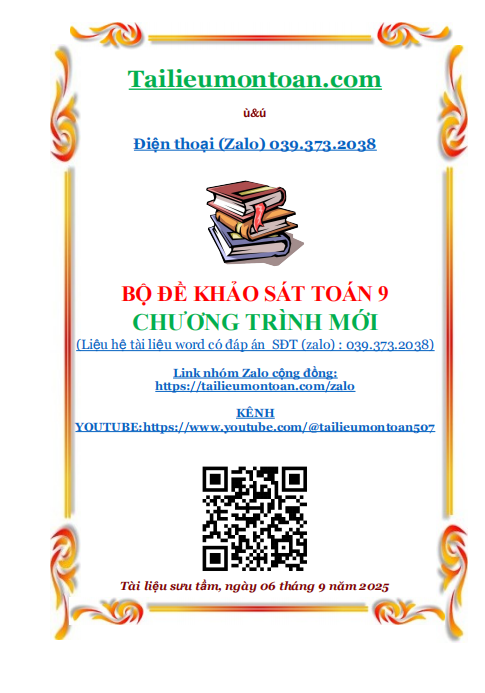 Đề khảo sát toán lớp 9