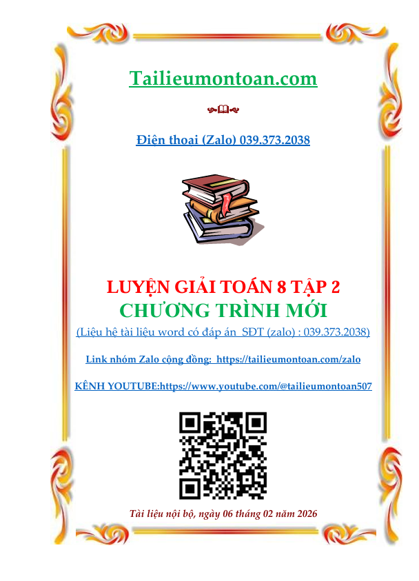 Luyện giải toán lớp 8 tập 2