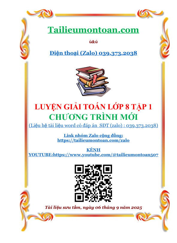 Luyện giải toán lớp 8 tập 1