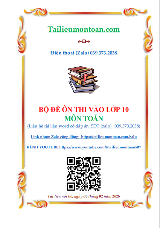 Bộ đề ôn thi vào lớp 10 môn toán