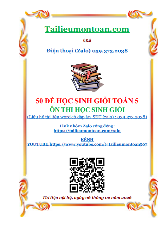 50 đề học sinh giỏi toán lớp 5