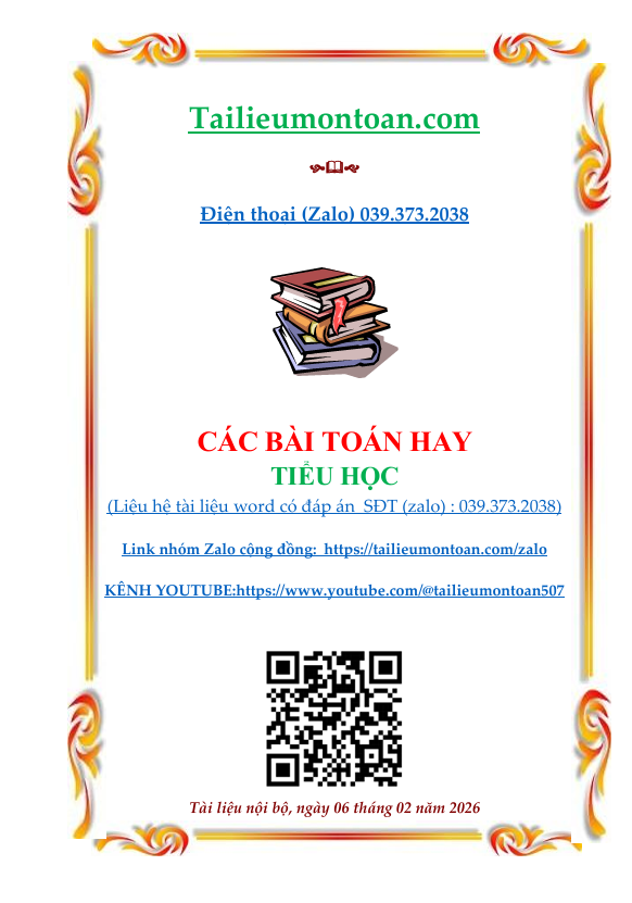 Các bài toán hay tiểu học
