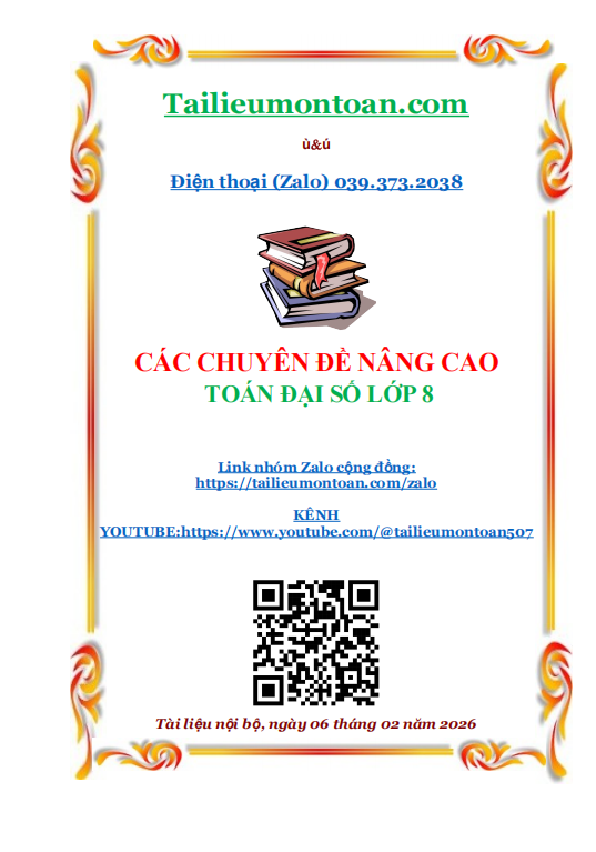 Các chuyên đề nâng cao đại số lớp 8