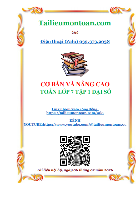Cơ bản nâng cao toán lớp 7 tập 1 đại số