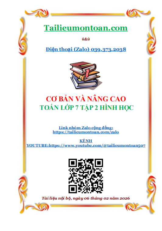 Cơ bản và nâng cao lớp 7 tập 2 Hình học